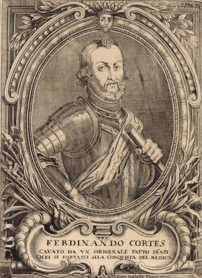 Porträt von Hernán Cortés 1485-1547 von Unbekannt