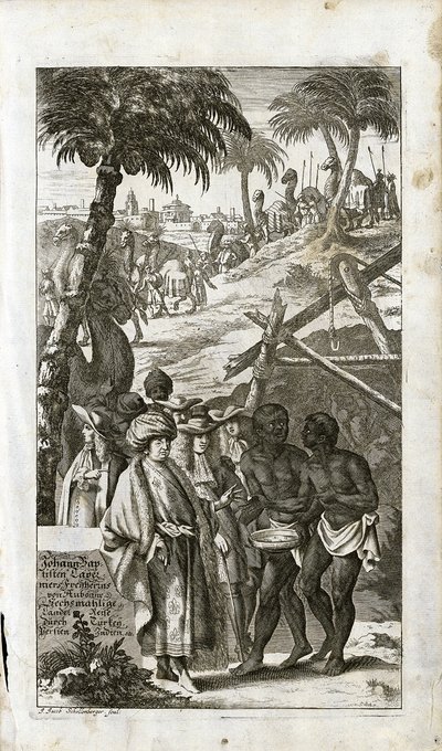 Porträt von Jean Baptiste Tavernier in orientalischer Kleidung, 1681 von Unbekannt