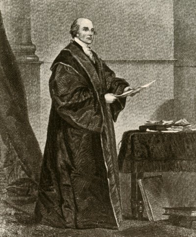 Porträt von John Jay in seiner Robe als erster Oberster Richter der Vereinigten Staaten, um 1780, 1937 von Unbekannt