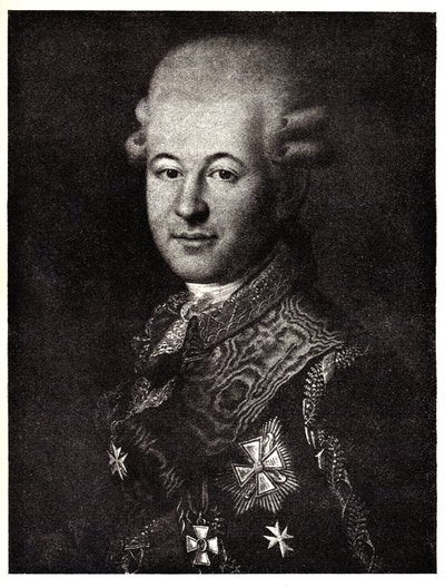 Porträt von Semyon Zorich 1745-1799, der Favorit von Katharina der Großen, frühes 19. Jahrhundert von Unbekannt