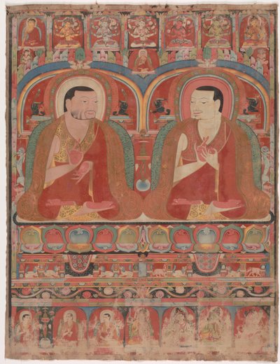 Porträt von zwei Lamas, ca. 1300 von Unbekannt