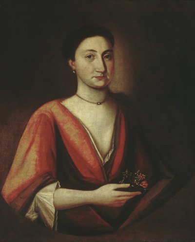 Porträt einer Dame Möglicherweise Hannah Stillman, 1720-30 von Unbekannt
