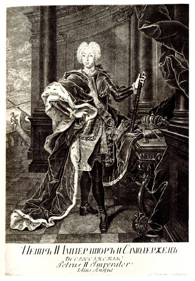 Porträt des Zaren Peter II. von Russland 1715-1730 von Unbekannt