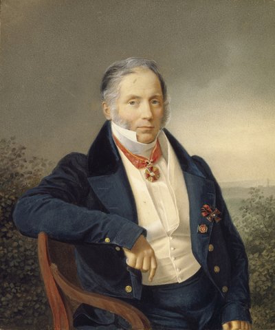 Porträt des Malers Alexander Sauerweid 1782-1844, erstes Viertel des 19. Jahrhunderts von Unbekannt