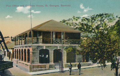 Postamt und Zollhaus, St. Georges, Bermuda, frühes 20. Jahrhundert von Unbekannt