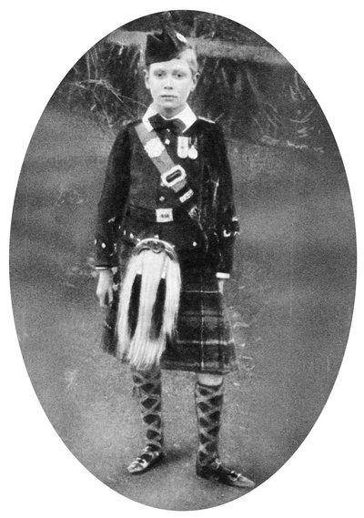 Prinz Albert in Highland-Kleidung, Sandringham, Norfolk, 1909 von Unbekannt