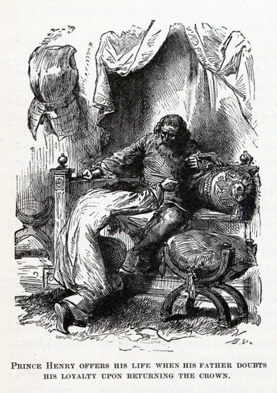 Prinz Heinrich bietet sein Leben an, als sein Vater an seiner Loyalität zweifelt, nachdem er die Krone zurückgegeben hat von Unbekannt