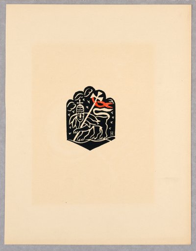 Druck, Vignette, Platte X, Äthiopien, cili Christos, Madonna und Heilige, wie ich sie in den Illuminierungen alter äthiopischer Kodizes gesehen habe, Portfolio, 1920 von Unbekannt