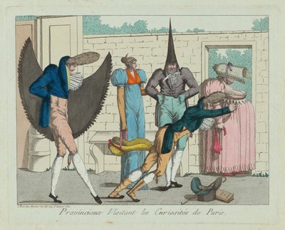 Provinciaux visitant les curiosités de Paris von Unbekannt