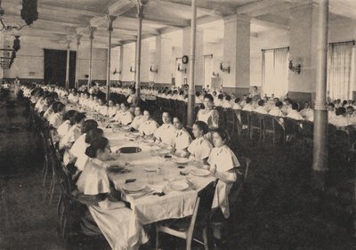 Schülerinnen des Smolny-Instituts für edle Jungfrauen in der Kantine von Unbekannt