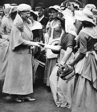 Königin Mary auf dem alten Westminster-Markt und -Jahrmarkt in Deans Yard, Westminster von Unbekannt