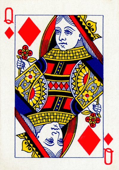 Königin der Diamanten aus einem Kartenspiel von Goodall & Son Ltd. von Unbekannt