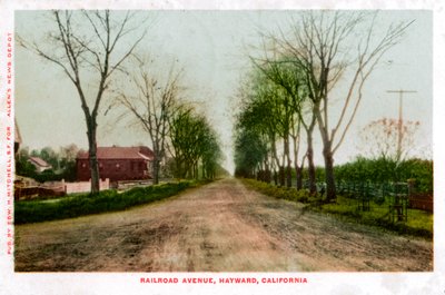 Railroad Avenue, Hayward, Kalifornien, 1905 von Unbekannt