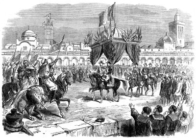 Empfang des Kaisers von Frankreich am Kai von Algier von Unbekannt