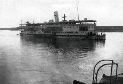 Rotes Kreuz Flussboot auf dem Tigris, Mesopotamien, Erster Weltkrieg von Unbekannt