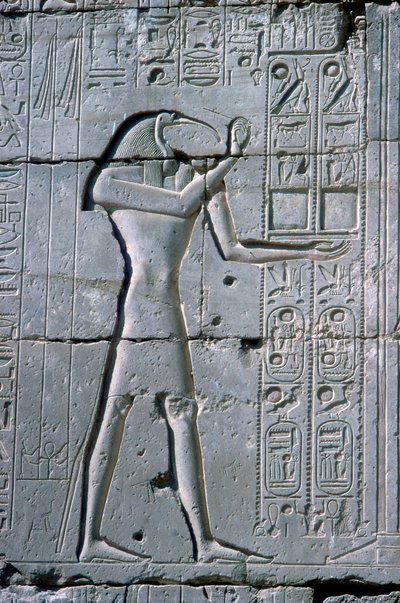 Relief mit Thoth, Das Ramesseum, Tempel von Ramses II, Luxor, Ägypten, um 1300 v. Chr. von Unbekannt