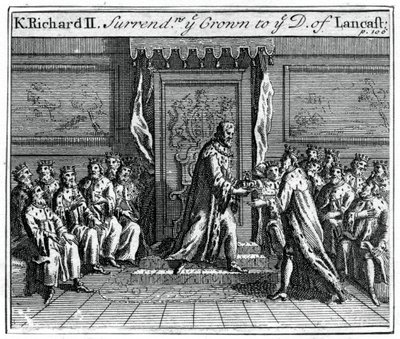 Richard II. von England gibt seine Krone ab, 1399 von Unbekannt