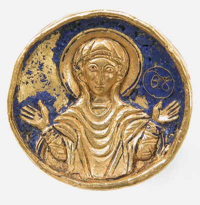 Ring mit Emaille-Fassung, Byzantinisch, 19. oder 20. Jahrhundert im Stil des 12.-13. Jahrhunderts von Unbekannt