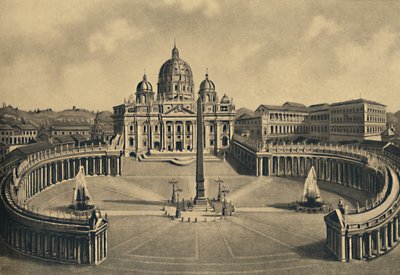 Rom - Basilika und Platz von S. Peter. Vatikanpalast, 1910 von Unbekannt