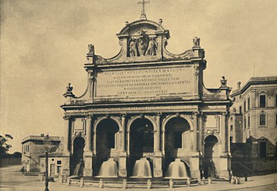 Rom - Brunnen des Aquädukts von Paul V., errichtet nach den Entwürfen von Fontana im Jahr 1612, 1910 von Unbekannt