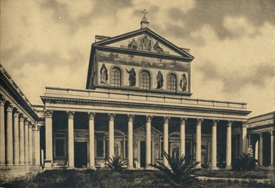 Rom - Hauptfassade der Basilika St. Paul vor den Mauern, 1910 von Unbekannt