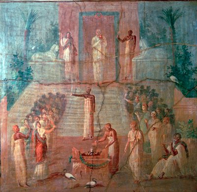 Römische Wandmalerei von Priestern des Isis-Kults von Unbekannt