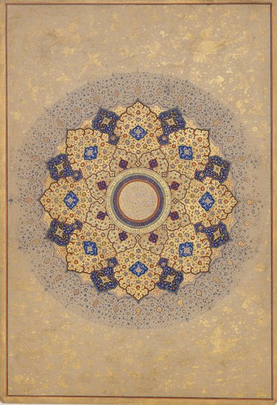 Rosette mit den Namen und Titeln von Shah Jahan, Folio aus dem Shah Jahan Album von Unbekannt