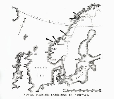 Landungen der Royal Marines in Norwegen, Zweiter Weltkrieg, 1940-1944 von Unbekannt