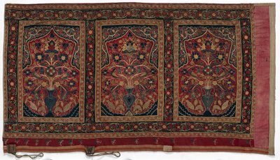 Königliches Rundzelt für Muhammad Shah, Wandpaneel mit drei Paneelen A, 1834-1848 von Unbekannt