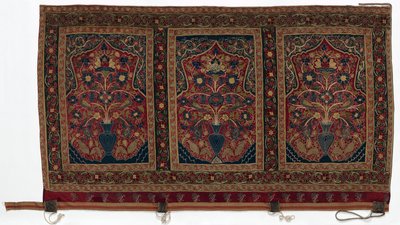 Königliches Rundzelt für Muhammad Shah, Wandpaneel mit drei Tafeln, 1834-1848 von Unbekannt