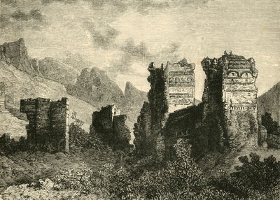 Ruinen der alten Stadtmauern, Antiochia, 1890 von Unbekannt
