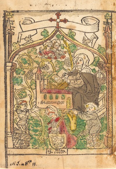 Heiliger Alto, Heilige Brigida und die Gründer des Mariamünsters, um 1500 von Unbekannt