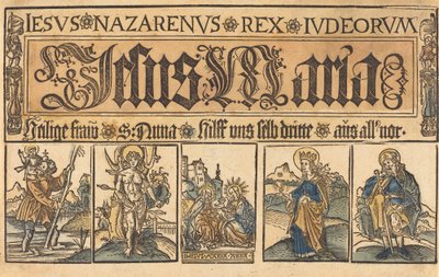 Heilige Anna, die Madonna und Kind und die Heiligen Christophorus, Sebastian, Clara... von Unbekannt