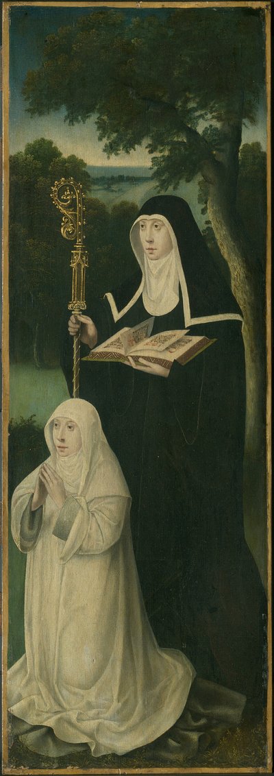 Heilige Gertrud von Nivelles und eine Augustiner-Chorfrau, 1525-1550 von Unbekannt