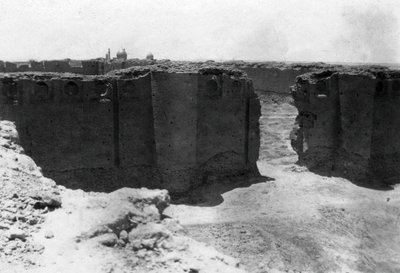 Stadt Samarra vom Malwiya-Turm, Mesopotamien, 1918 von Unbekannt
