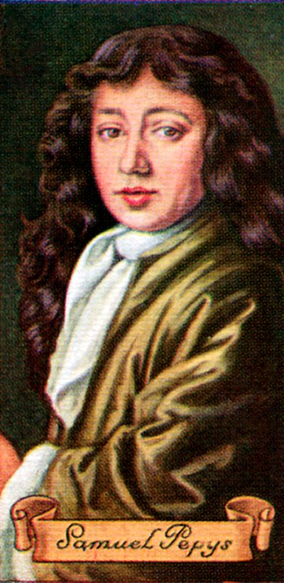 Samuel Pepys, aus einer Serie von Zigarettenkarten, 1935 von Unbekannt