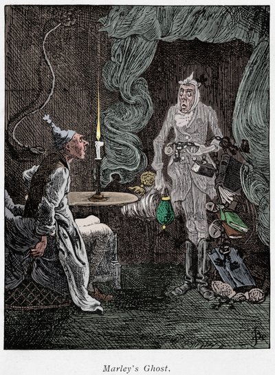 Szene aus Ein Weihnachtslied von Charles Dickens, 1843 von Unbekannt