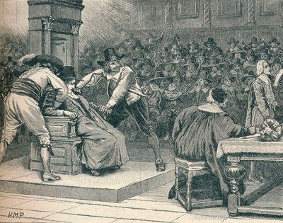 Szene im Unterhaus: der Sprecher gezwungen, 1629 von Unbekannt