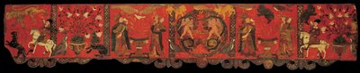 Abschnitt einer Holzvertäfelung mit dekorativer Malerei, 1770-1780er Jahre von Unbekannt