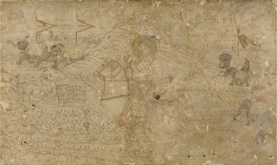 Shah Jahan und sein Sohn Dara Shikoh auf der Jagd, ca. 1790 von Unbekannt