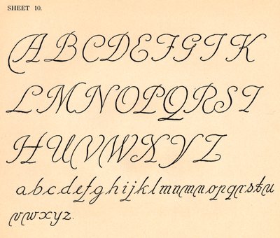Blatt 10, aus einem Portfolio von Alphabeten, 1929 von Unbekannt