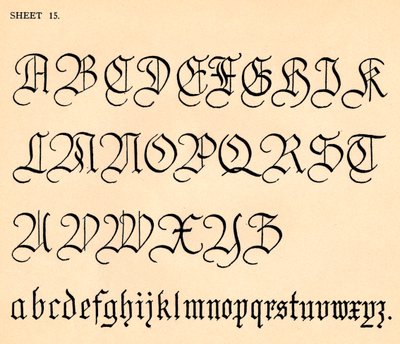 Blatt 15, aus einem Portfolio von Alphabeten, 1929 von Unbekannt