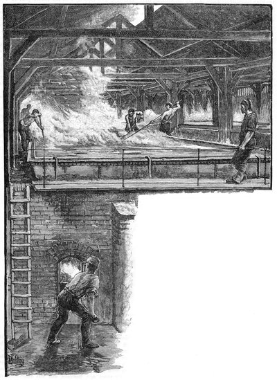 Salz schaufeln bei South Durham Salt Works, 1884 von Unbekannt
