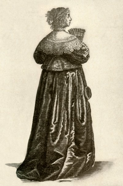 Zeigt die Kleidung einer englischen Dame, 1640, 1937 von Unbekannt