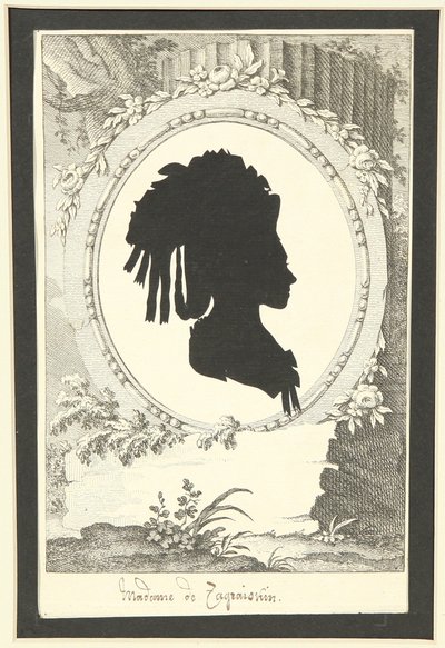 Silhouette-Porträt von Natalia Kirillovna Zagryazyskaya geb. Razumovskaya 1747-1837 von Unbekannt
