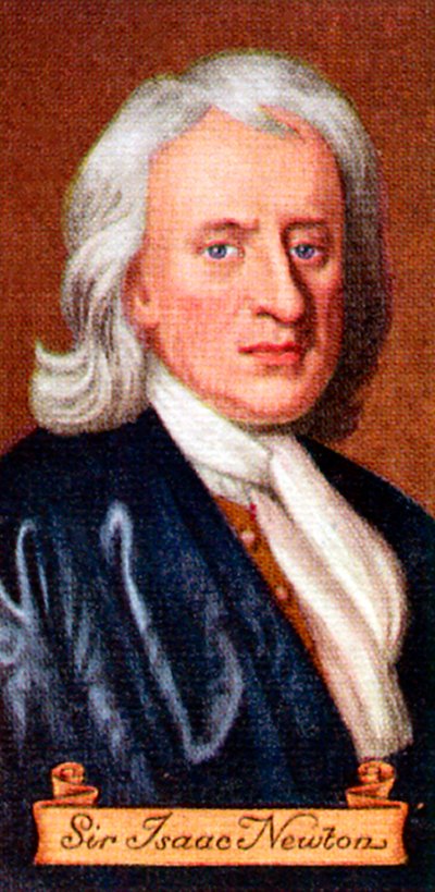 Sir Isaac Newton, aus einer Serie von Zigarettenkarten, 1935 von Unbekannt