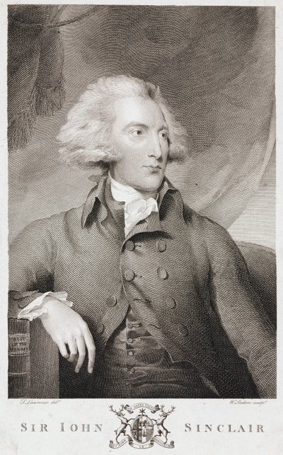 Sir John Sinclair, schottischer Agrarökonom und Statistiker, ca. 1790er von Unbekannt