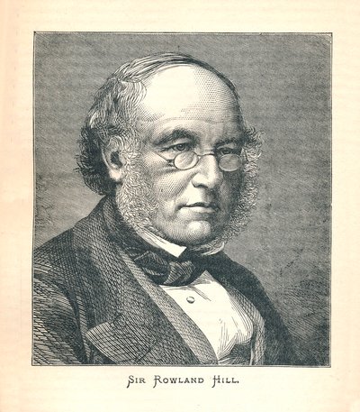 Sir Rowland Hill, Erfinder der Briefmarke, 1893 von Unbekannt