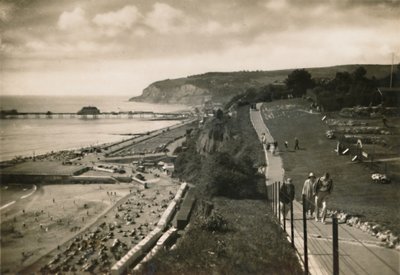 Small Hope Bay und Shanklin Pier, I.W., vom Cliff Walk, um 1920 von Unbekannt