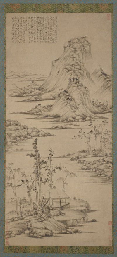 Frühlingsnebel über einem Pavillon am Flussufer, Ming-Dynastie, 1368-1644 von Unbekannt